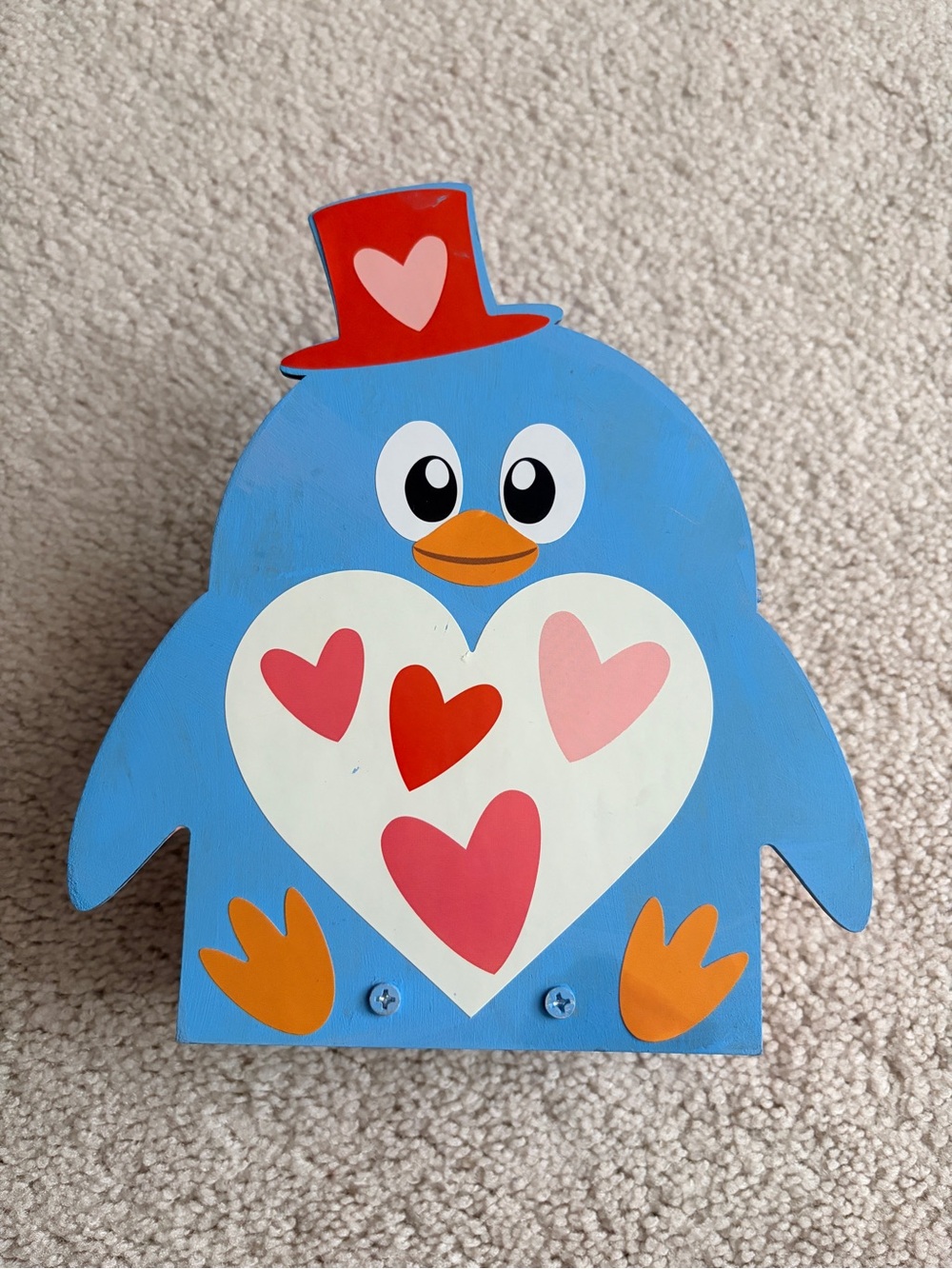 Blue Penguin Hearts 💕 Trinket Holder - Home Depot
